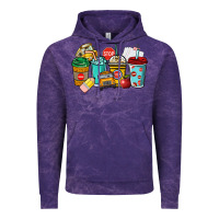 Cloud Purple school bus driver coffee cups Vintage Hoodie - NancyCooperArtShop