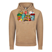 Vintage Coffee school bus driver coffee cups Vintage Hoodie - NancyCooperArtShop