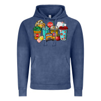 Vintage Denim school bus driver coffee cups Vintage Hoodie - NancyCooperArtShop