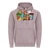 Vintage Zinc school bus driver coffee cups Vintage Hoodie - NancyCooperArtShop