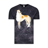 Cloud Black borzoi Vintage Tee - linhVisuals