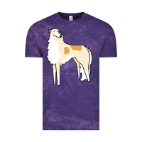Cloud Purple borzoi Vintage Tee - linhVisuals
