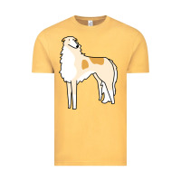 Vintage Mustard borzoi Vintage Tee - linhVisuals