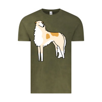 Vintage Olive borzoi Vintage Tee - linhVisuals