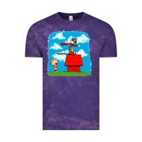 Cloud Purple Calvin Hobbes Vintage Tee - linhVisuals