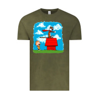 Vintage Olive Calvin Hobbes Vintage Tee - linhVisuals