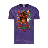 Santa's Favorite Medicaid Analyst Afro Messy Bun Vintage Tee | Teevron
