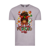 Vintage Zinc Santa's Favorite Medicaid Analyst Afro Messy Bun Vintage Tee - texasbilliewilder