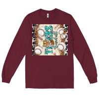 Burgundy tigers baseball with tiger Long Sleeve Tee - TumblerDesignByShophia