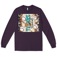 Plum tigers baseball with tiger Long Sleeve Tee - TumblerDesignByShophia