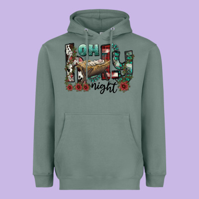 Oh Holy Night Heavyweight Hoodie Designed By Cowhidedigitalart