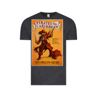 Vintage Black pirates of the caribbean film Vintage Tee - linhVisuals