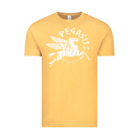 Vintage Mustard ivory pegasus Vintage Tee - linhVisuals