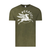 Vintage Olive ivory pegasus Vintage Tee - linhVisuals