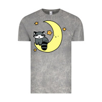 Cloud Rock crescent moon raccoon Vintage Tee - linhVisuals