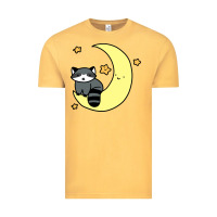 Vintage Mustard crescent moon raccoon Vintage Tee - linhVisuals