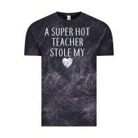 Cloud Black funny a super hot teacher stole my heart unisex t shirt Vintage Tee - linhVisuals