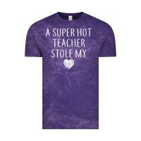 Cloud Purple funny a super hot teacher stole my heart unisex t shirt Vintage Tee - linhVisuals