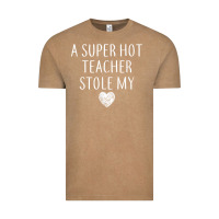 Vintage Coffee funny a super hot teacher stole my heart unisex t shirt Vintage Tee - linhVisuals