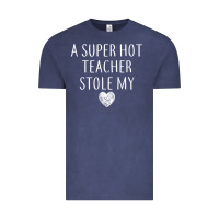 Vintage Denim funny a super hot teacher stole my heart unisex t shirt Vintage Tee - linhVisuals