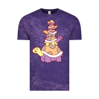 Cloud Purple cute turtle stack Vintage Tee - linhVisuals