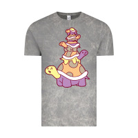 Cloud Rock cute turtle stack Vintage Tee - linhVisuals