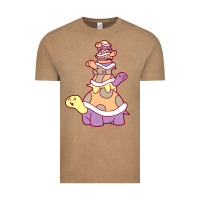 Vintage Coffee cute turtle stack Vintage Tee - linhVisuals