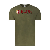 Vintage Olive ELON UNIVERSITY Vintage Tee - linhVisuals