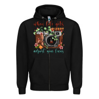Black When Life Gets Blurry Adjust Your Focus Vintage Camera Zipper Hoodie - FaDigitalArtStudio