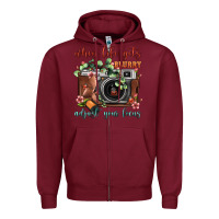 Burgundy When Life Gets Blurry Adjust Your Focus Vintage Camera Zipper Hoodie - FaDigitalArtStudio