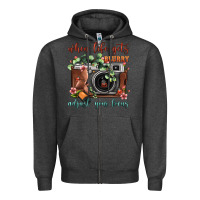 Charcoal Heather When Life Gets Blurry Adjust Your Focus Vintage Camera Zipper Hoodie - FaDigitalArtStudio