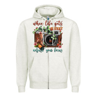 Oatmeal Heather When Life Gets Blurry Adjust Your Focus Vintage Camera Zipper Hoodie - FaDigitalArtStudio