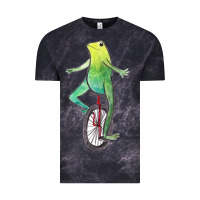 Cloud Black dat boi watercolor unicycle frog Vintage Tee - linhVisuals