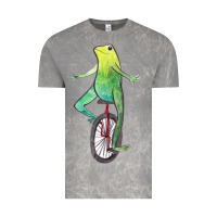 Cloud Rock dat boi watercolor unicycle frog Vintage Tee - linhVisuals