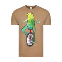Vintage Coffee dat boi watercolor unicycle frog Vintage Tee - linhVisuals