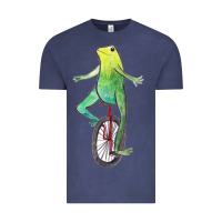 Vintage Denim dat boi watercolor unicycle frog Vintage Tee - linhVisuals
