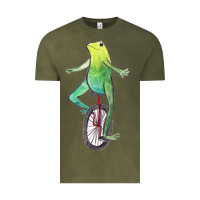 Vintage Olive dat boi watercolor unicycle frog Vintage Tee - linhVisuals