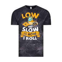 Cloud Black asphalt paving operator quote low and slow is how i roll t shirt Vintage Tee - linhVisuals