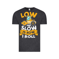 Vintage Black asphalt paving operator quote low and slow is how i roll t shirt Vintage Tee - linhVisuals