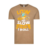 Vintage Coffee asphalt paving operator quote low and slow is how i roll t shirt Vintage Tee - linhVisuals