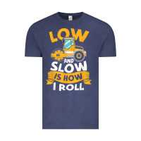 Vintage Denim asphalt paving operator quote low and slow is how i roll t shirt Vintage Tee - linhVisuals