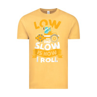 Asphalt Paving Operator Quote Low And Slow Is How I Roll T Shirt Vintage Tee | Teevron