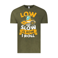 Vintage Olive asphalt paving operator quote low and slow is how i roll t shirt Vintage Tee - linhVisuals