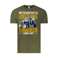 Vintage Olive awesome trucker big rig semi trailer truck driver gift men tank top Vintage Tee - linhVisuals