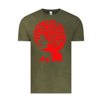 Vintage Olive angela davis political activist Vintage Tee - linhVisuals