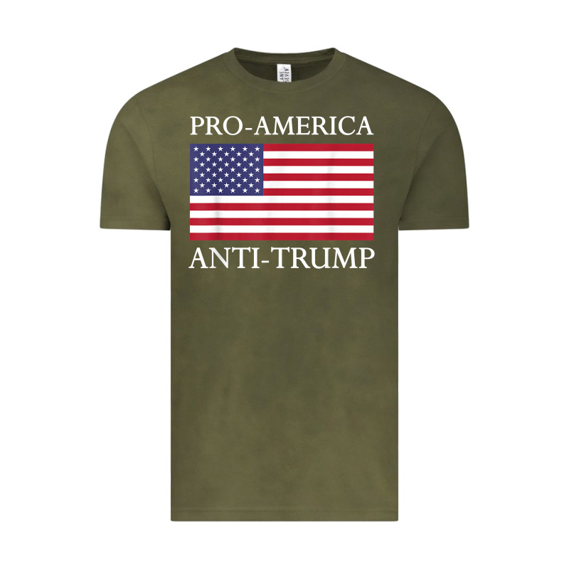 Pro America Anti Trump Shirt   American Usa Flag Resist T Shirt Vintage Tee by linhVisuals | Teevron