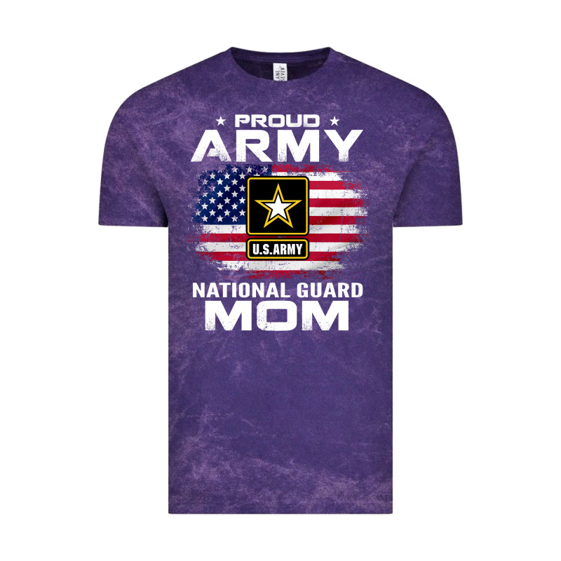 Proud Army National Guard Mom With American Flag Gift Pullover Hoodie Vintage Tee by linhVisuals | Teevron