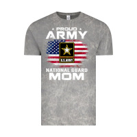 Cloud Rock proud army national guard mom with american flag gift pullover hoodie Vintage Tee - linhVisuals