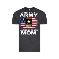 Vintage Black proud army national guard mom with american flag gift pullover hoodie Vintage Tee - linhVisuals