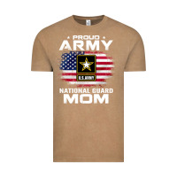 Vintage Coffee proud army national guard mom with american flag gift pullover hoodie Vintage Tee - linhVisuals